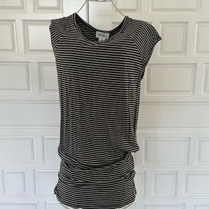 For the Republic grey and black striped dress. Size M